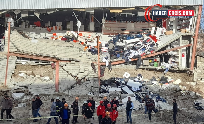 Erciş’te bina çöktü: olay yerine ekipler sevk edildi
